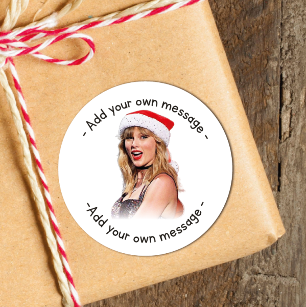 24 Personalised Christmas Stickers Taylor Swift